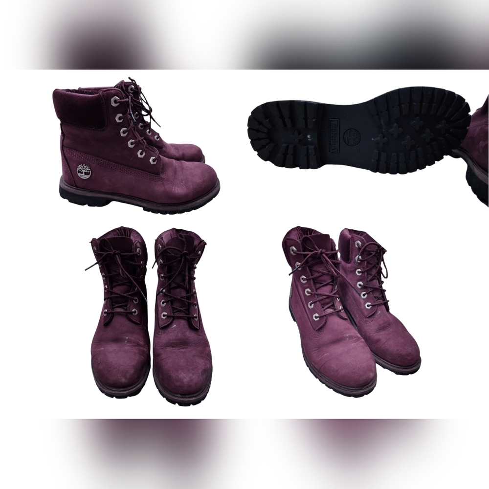 Limited Edition Burgandy Velvet Timberland Boots